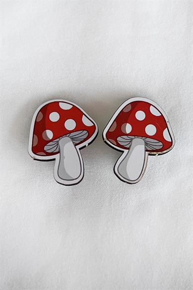 İkili Mantar Figürlü Çocuk Pens Toka Set