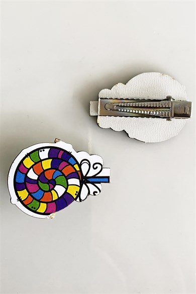 İkili Şeker Figürlü Çocuk Pens Toka Set