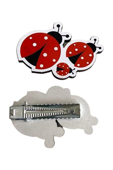 İkili Uğur Böceği Figürlü Çocuk Pens Toka Set