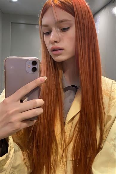 Isıya Dayanıklı Yarım Ay Saç Çıt Çıt / Düz / Bakır / 70Cm / 140Gr (4#)