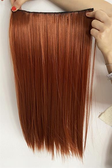 Isıya Dayanıklı Yarım Ay Saç Çıt Çıt / Düz / Bakır / 70Cm / 140Gr (4#)