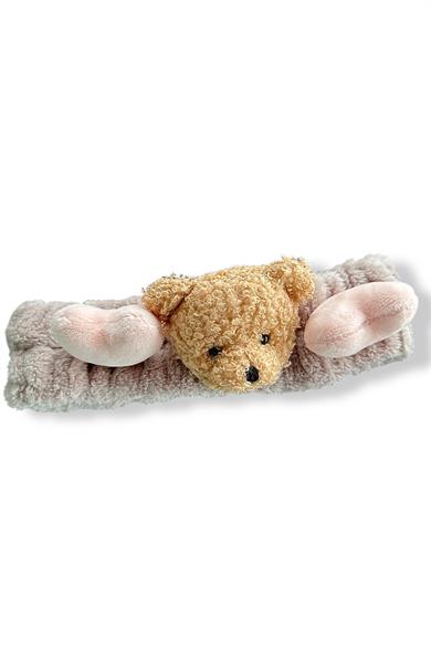Kahve Renk Ayıcık Figürlü Peluş Saç Bandı