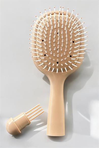 Kahve Renk Charm Takılabilen Saç Tarama Fırçası/ Tarak