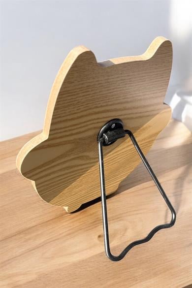 Kahve Renk Kedi Figürlü Masa Aynası