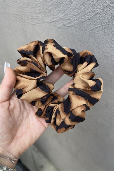 Kahve Renk Leopar Desenli Simit Toka