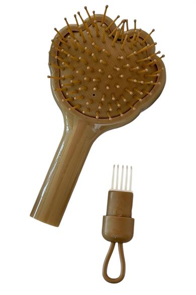 Kahve Renk Pati Figürlü Saç Tarama Fırçası/ Tarak