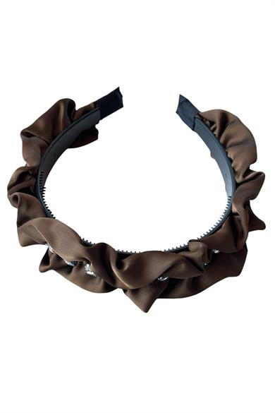 Kahve Renk Taş Detaylı Taç