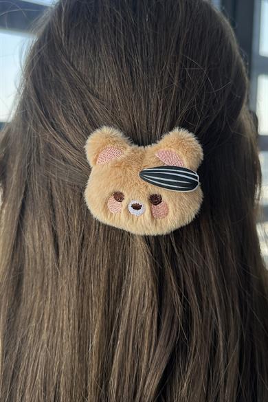 Kahverengi Ayıcık Figürlü Yan Toka