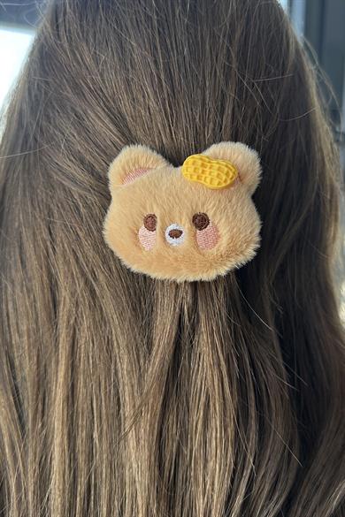 Kahverengi Ayıcık Figürlü Yan Toka