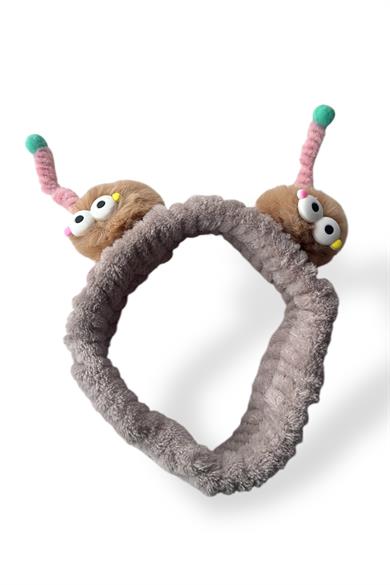 Kahverengi Canavar Figürlü Peluş Saç Bandı