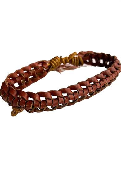 Kahverengi Erkek Deri Bileklik