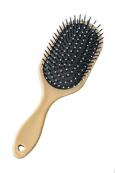 Kahverengi Karışık Figürlü Ahşap Görünümlü Şaç Fırçası/ Tarak