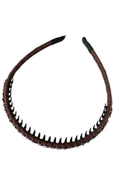 Kahverengi Taş Detaylı Tarak Taç