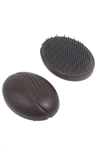 Kahverengi Taşınabilir Saç Tarama Fırçası/ Tarak