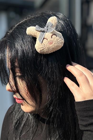 Kahverengi Tavşan Figürlü Yan Toka