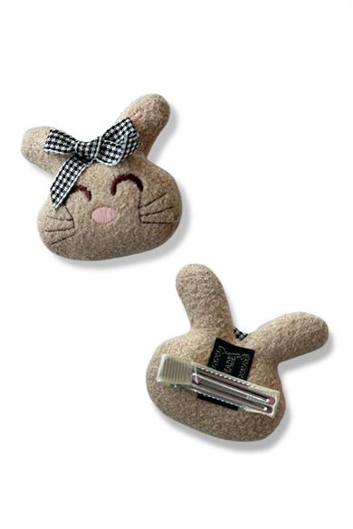 Kahverengi Tavşan Figürlü Yan Toka