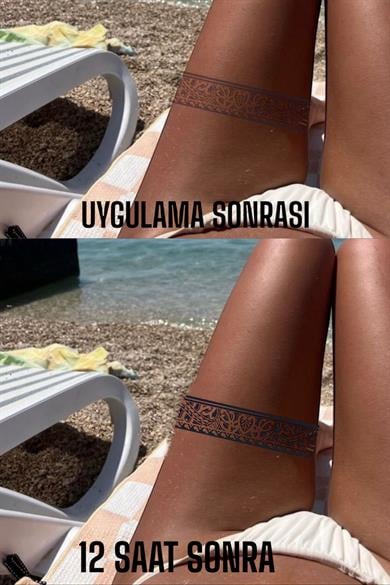 Kalp Figürlü 12 Saat Sonra Kararan Geçici Dövme Tattoo
