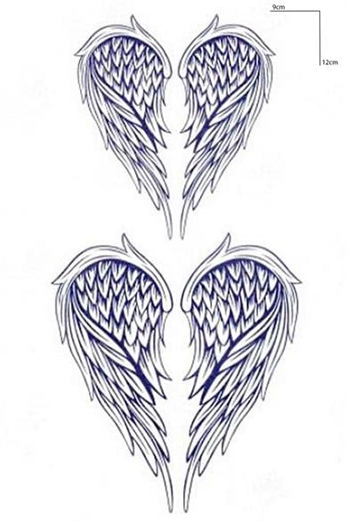 Kanat Figürlü 12 Saat Sonra Kararan Geçici Dövme Tattoo