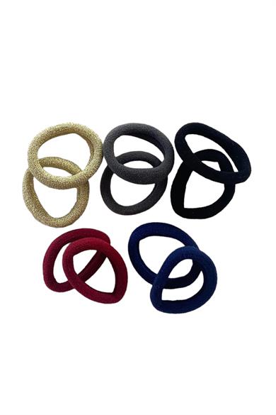 Karışık Renk 10lu Simli Havlu Lastik Toka