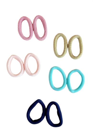 Karışık Renk 10lu Simli Havlu Lastik Toka