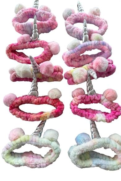 Karışık Renk 12li Unicorn Figürlü Saç Bandı