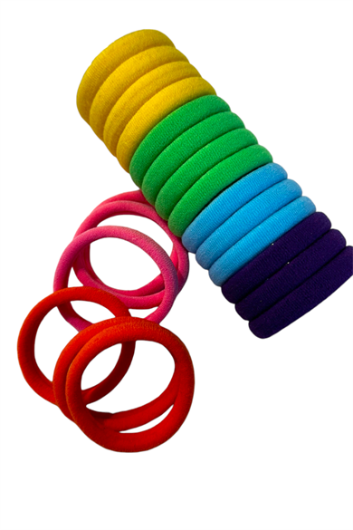 Karışık Renk 20li Lastik Toka Set