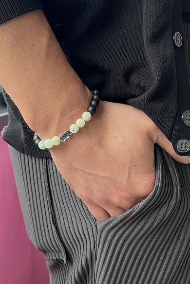 Karışık Renk Fil Figürlü Boncuk Detaylı Erkek Bileklik 