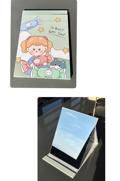 Karışık Renk Kız Figürlü Masa Aynası