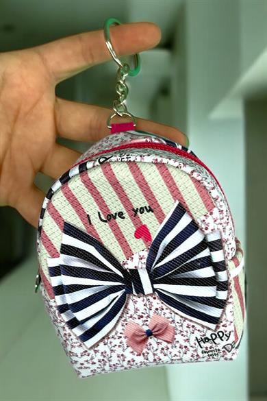 Karışık Renk Kurdele Figürlü Anahtarlık /Cüzdan