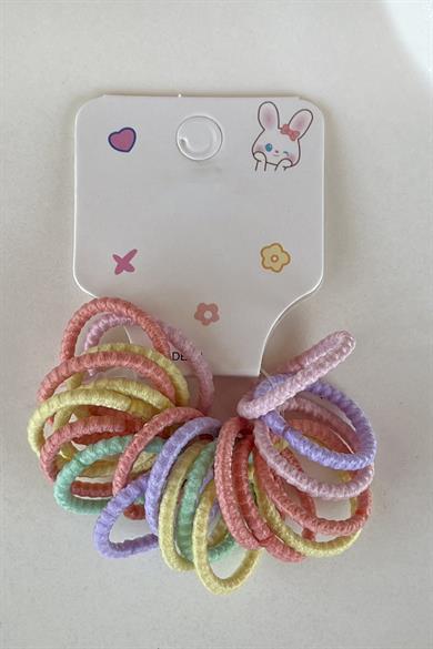 Karışık Renk Lastik Toka Set (Küçük Boy)