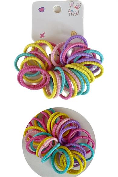 Karışık Renk Lastik Toka Set (Küçük Boy)
