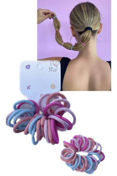 Karışık Renk Lastik Toka Set (Küçük Boy)