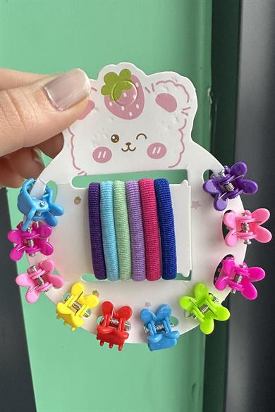 Karışık Renk Mandal Ve Havlu Toka Set