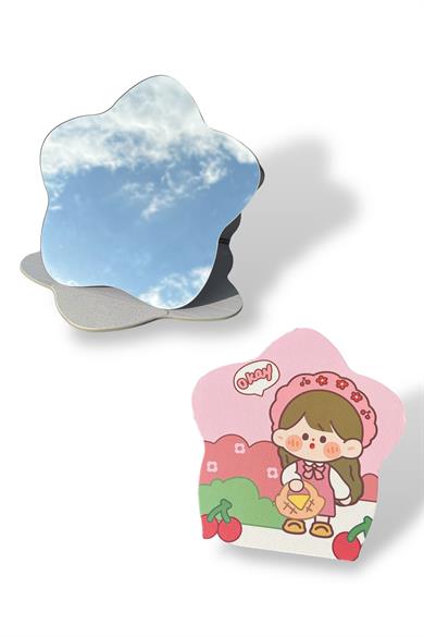 Karışık Renk Okay Yazılı Çocuk Figürlü Masa Aynası