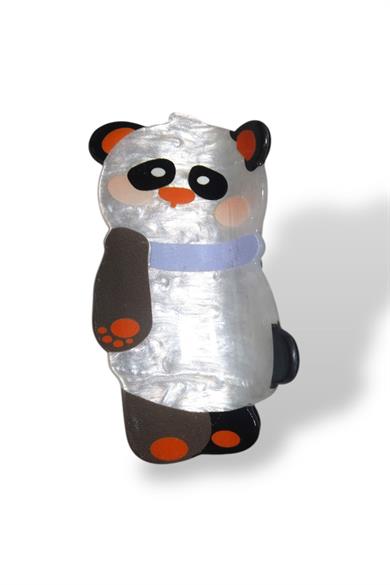 Karışık Renk Panda Figürlü Kemik Mandal Toka