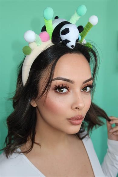Karışık Renk Panda Figürlü Taç