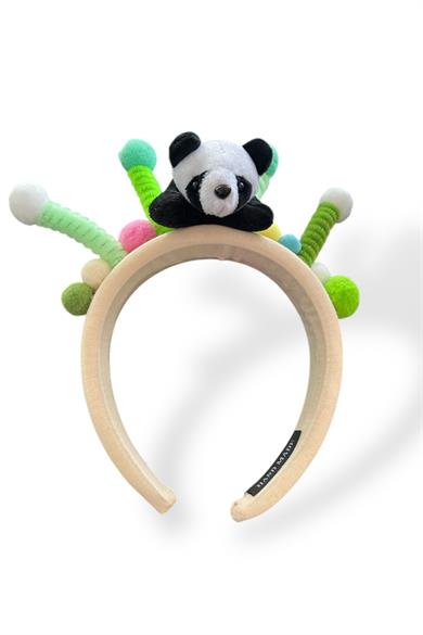 Karışık Renk Panda Figürlü Taç
