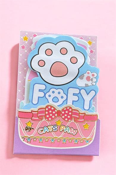 Karışık Renk Pati Figürlü Yapışkanlı Not Kağıdı