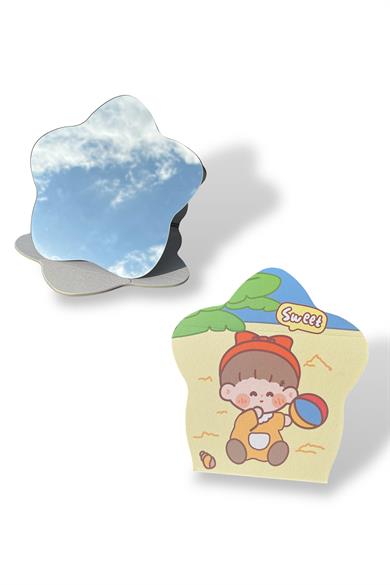 Karışık Renk Sweet Yazılı Çocuk Figürlü Masa Aynası