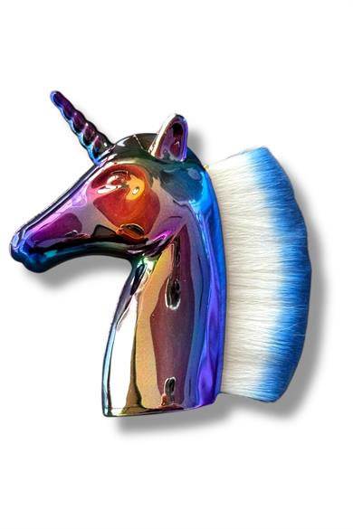 Karışık Renk Unicorn Figürlü Allık/Makyaj Fırçası