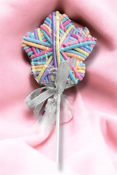 Karışık Renk Yıldız Ve Lolipop Figürlü Lastik Toka Set