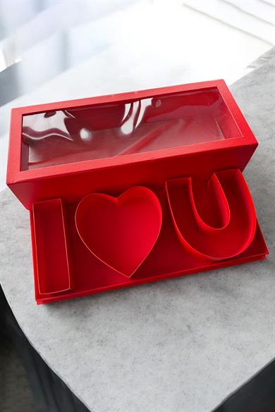 Kırmızı Renk Doldurulabilir Hediye Kutusu