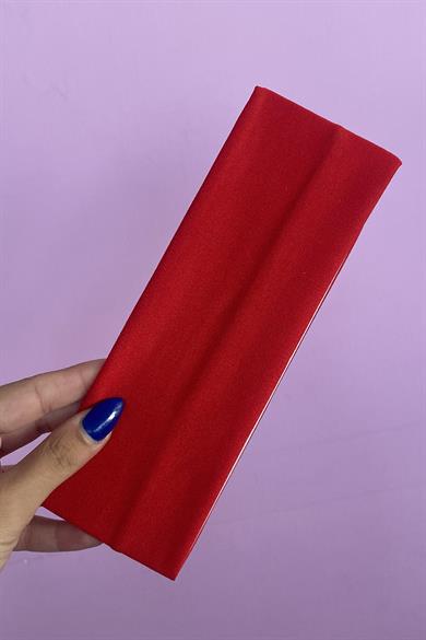 Kırmızı Renk Geniş Saç Bandı