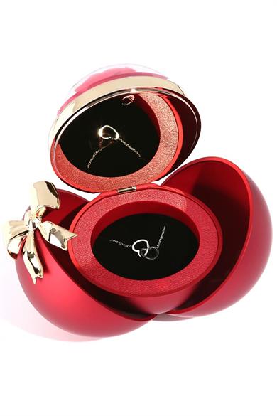 Kırmızı Renk Gül Figürlü Karton Çanta Hediyeli Hediye Kutusu