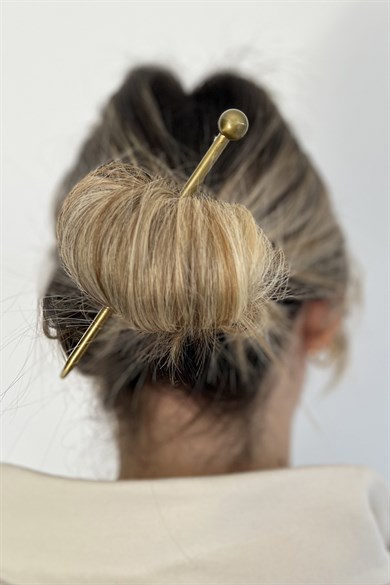 Koyu Altın Renk Topuz toka