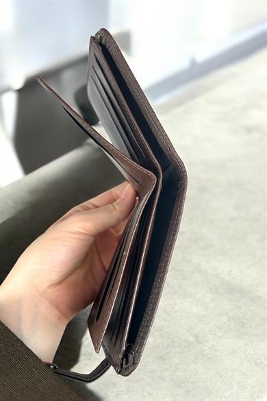 Koyu Kahve Renk Deri Erkek Cüzdan