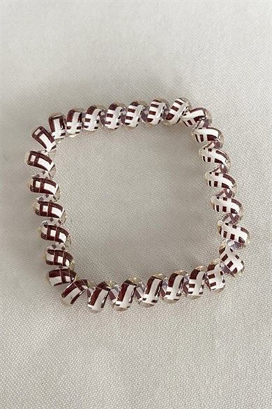 Dark brown color spiral rubber buckle
