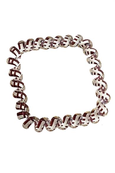 Dark brown color spiral rubber buckle