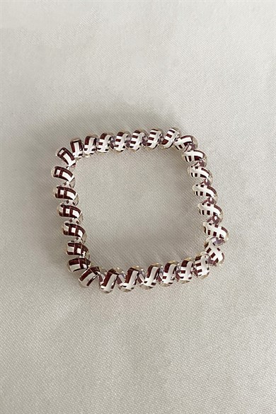 Dark brown color spiral rubber buckle