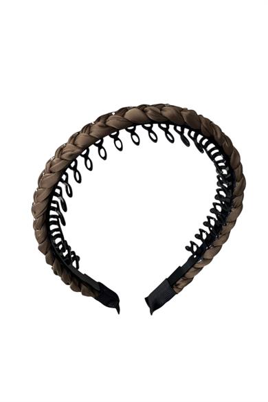 Koyu Kahve Renk Taş Detaylı Tarak Taç